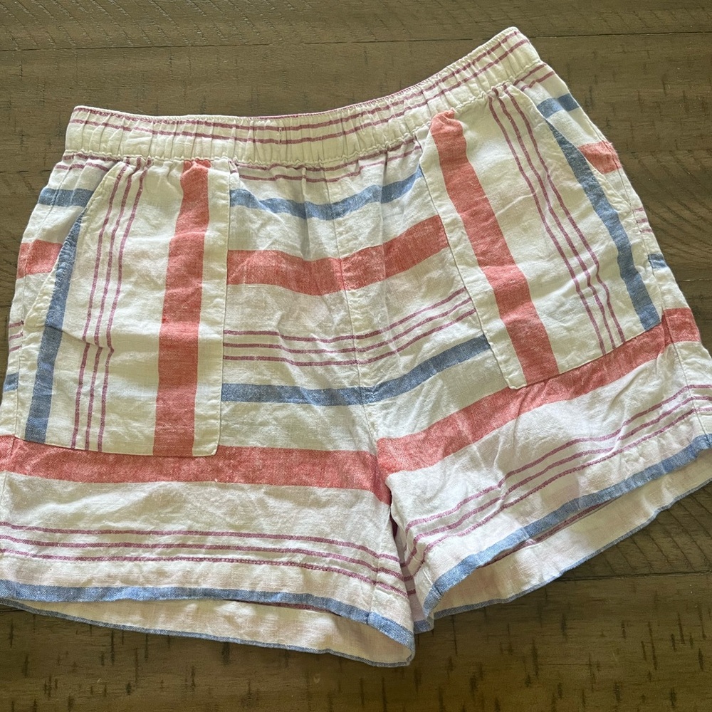 Striped Linen Shorts